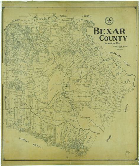 Zoomable 1932 Map Of San Antonio And Bexar County Texas Property Map