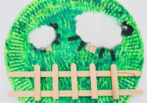 Paper Plate Sheep Jumping The Fence Fun Kids Crafts