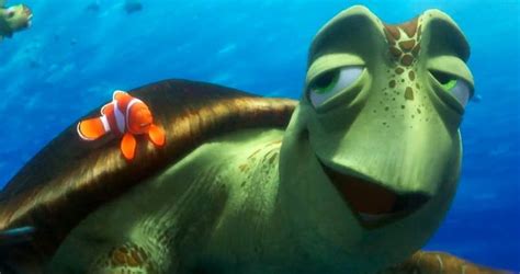 First Finding Dory Clip Takes A Ride With Crush The Sea Turtle