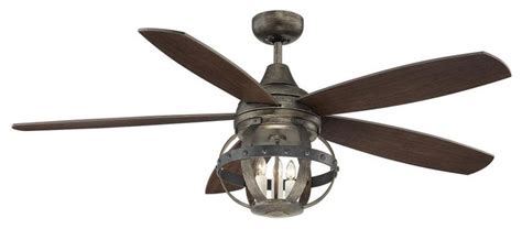 Wood finish for better aesthetics. Three Light Reclaimed Wood Ceiling Fan - Transitional ...