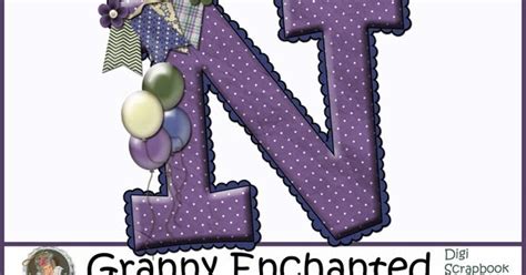 Granny Enchanteds Blog Free 111 Moonlight Digital Scrapbook Letter N