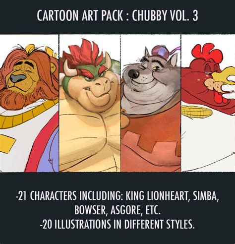 Cartoon Art Pack Chubby Vol 3
