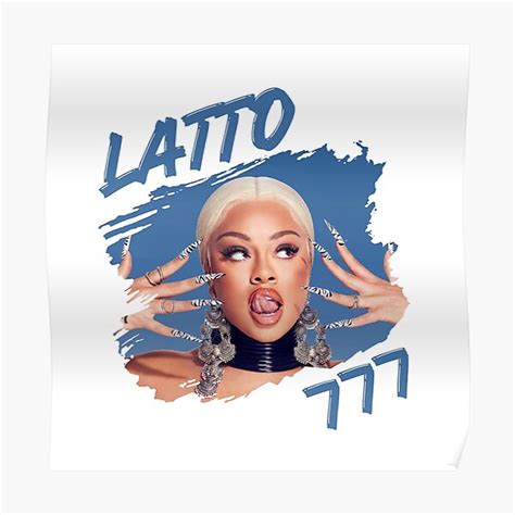 Latto Photo With Text Blue V2 Poster For Sale By Thesouthwind Redbubble
