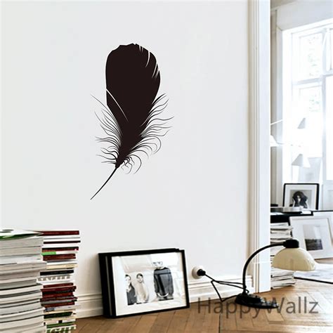 Feather Wall Sticker 3d Feather Wall Decal Decorative Vinyl Wall Decor Removable Wall Stickers