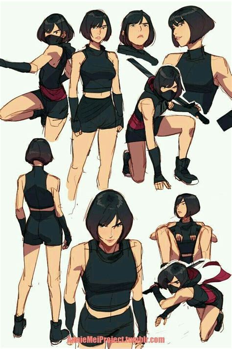 Female Dynamic Poses Character Design Inspiration Character Drawing