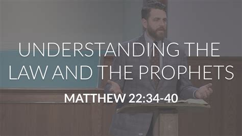 Understanding The Law And The Prophets Trinity Bible Chapel