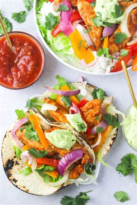Chicken Fajita Tacos And Salads Colleen Christensen Nutrition