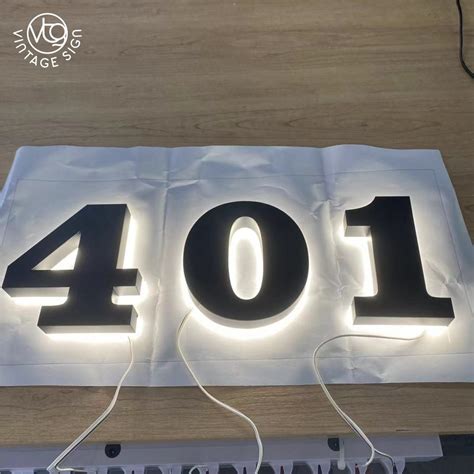 Custom Outdoor Indoor Halo Lit Led Backlit Letter Illuminated Board