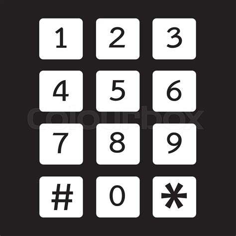Keypad Icon Illustration Design Stock Vector Colourbox