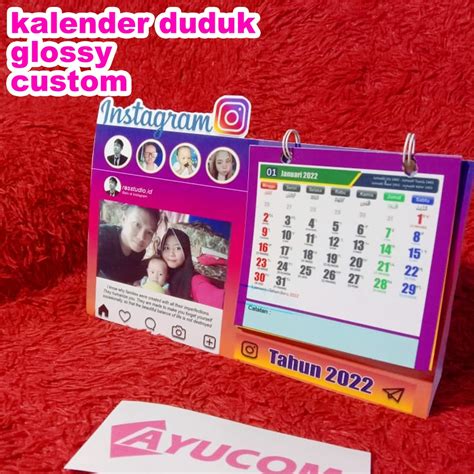 Jual Kalender Meja Custom Kalender Duduk Bulanan Tahun 2022 Custom