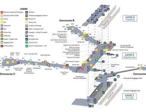 Palm Beach Airportpbi Terminal Maps Shops Restaurants Food Court 2024
