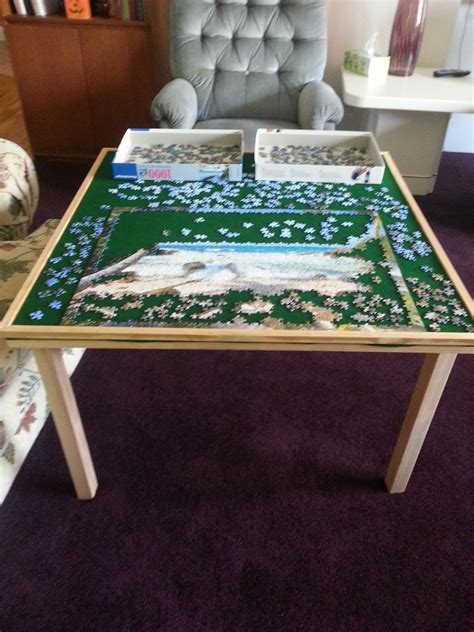 Getting ready for winter. I made a jigsaw puzzle table for  