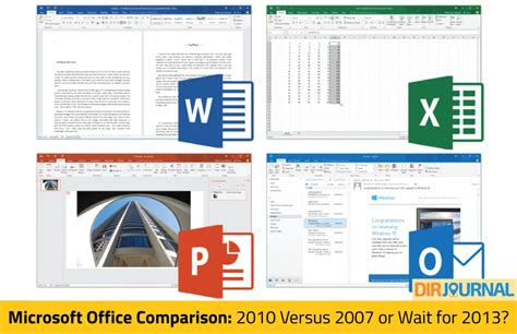 Microsoft Office Comparison 2010 Or 2007 Or Wait For 2013