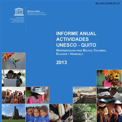 Informe Anual De Actividades Unesco Quito 2013 By Unesco Issuu
