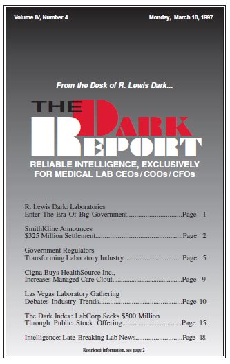Government Regulators Transforming Lab Industry The Dark Report