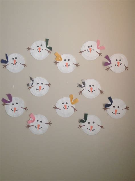 Cover the workspace with newspaper and spread out sheets of blank paper. Snowman craft! Did this craft with 2 year olds! | Snowman ...