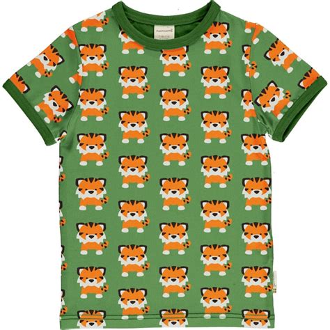 Tangerine Tiger Organic Short Sleeve T Shirt Maxomorra