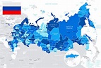 Mapa de regiones y provincias de Rusia - OrangeSmile.com
