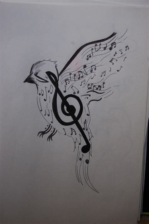 Music Bird Tattoo Design By Pifferz On Deviantart
