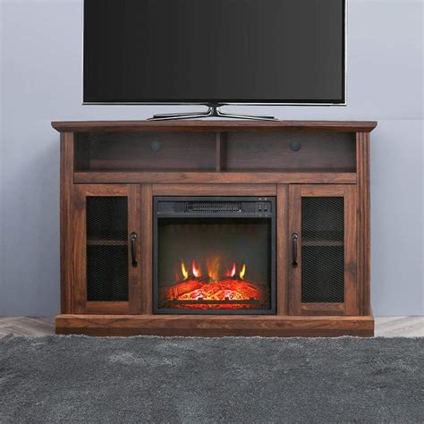 Rustic Corner Electric Fireplace Tv Stand Fireplace World