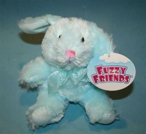 Greenbrier Fuzzy Friends Easter Bunny Rabbit 8 Blue Plush Soft Toy