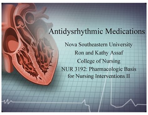Antidysrhythmic Medications 2020 Compatibility Mode Antidysrhythmic