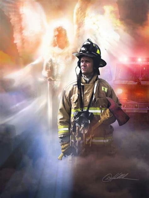 Firefighters Have Angels Firefighter Art Firefighter Pictures