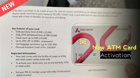 Axis Bank Easy Secure Debit Card Unpacking Axis Bank Debit Card