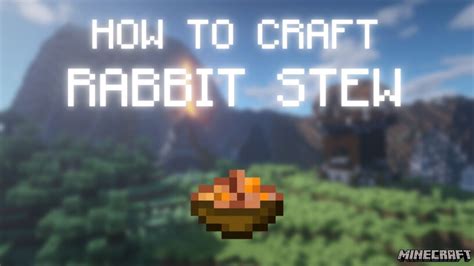 Minecraft How To Craft A Rabbit Stew Youtube
