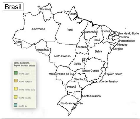 Mapa Do Brasil Para Colorirminuto Ligado
