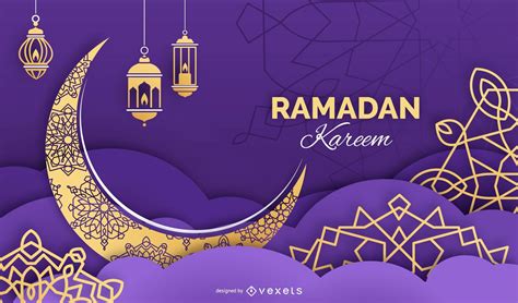 Ramadan Kareem Background Design Vector Download