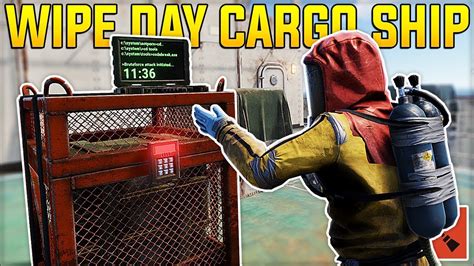 Taking The First Rust Cargo Ship For Crazy Loot On Wipe Day Rust