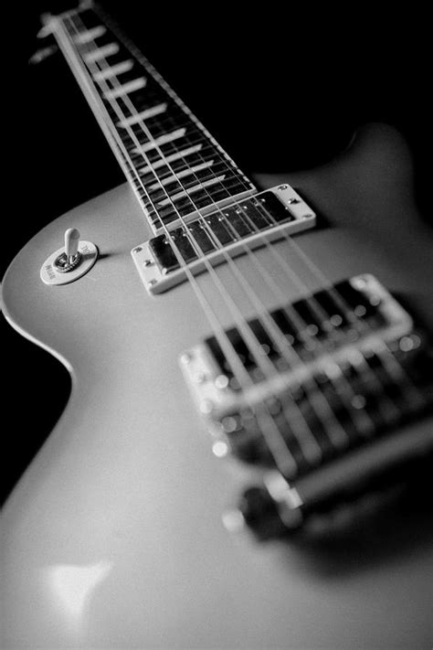 Gibson Electric Guitar Black And White Artistic Image Photograph By
