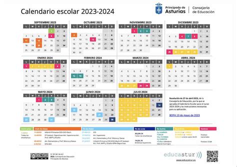 Calendario Escolar Asturias Image To U