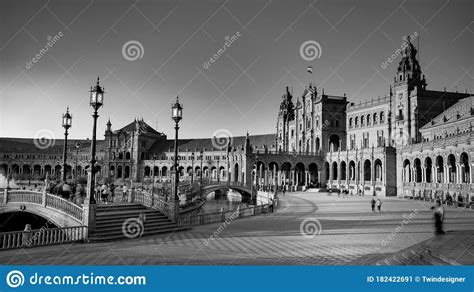 Seville Spain 10 February 2020 Black And White Photography Of