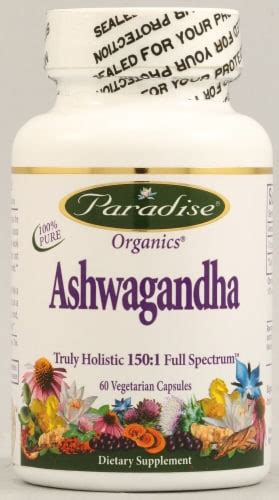 Paradise Herbs Organic Ashwagandha Vegetarian Capsules 60 Ct Kroger