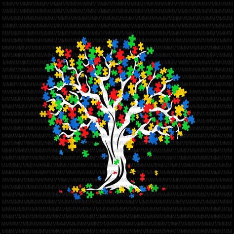 Tree Of Life Autism Awareness Month Vector Autism 2021 Vector Tree Of