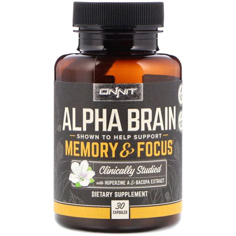 Onnit Alpha Brain Memory And Focus 30 Capsules Iherb