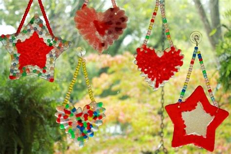 Melted Bead Suncatchers Could Attach To A Valentine Card As A