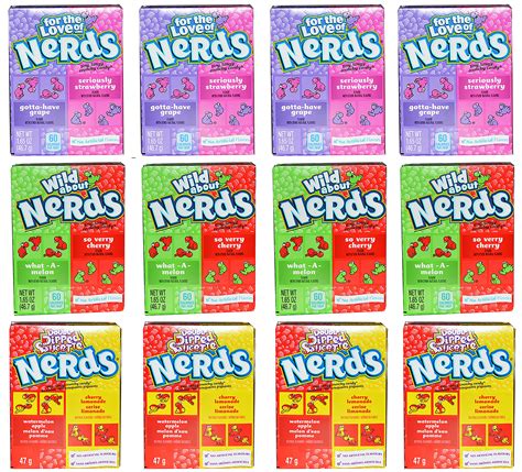 Nerds Variety Pack Of 12 Nerds Cherry Watermelon Strawberry Grape And