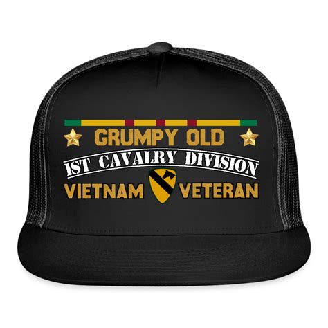 Grumpy Old 1st Cavalry Vietnam Veteran Hat Wango Kart