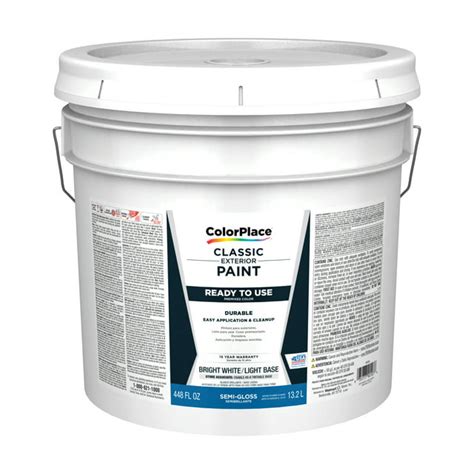 Colorplace Classic Exterior House Paint Semi Gloss Bright Whitelight
