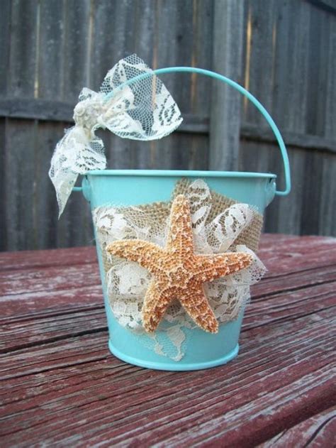 Beach Flower Girl Basket For Your Destination Wedding Starfish Flower