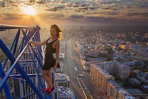 Meet The Russian Daredevil Who Takes Modeling To New Heights With These Terrifying Selfies