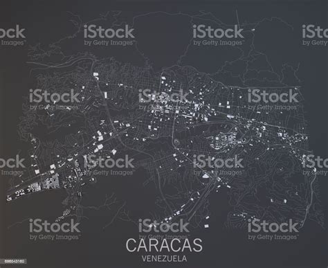 Map Of Caracas Satellite View City Venezuela Stock Photo Download