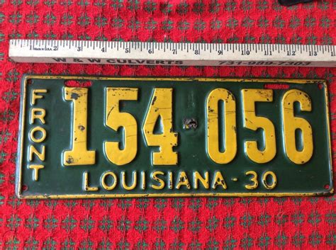 1930 Original Louisiana License Plate 154 056 1922130189