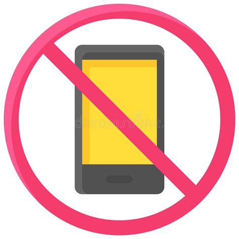 No Cell Phone Icon Prohibition Sign Vector Illustration Stock Vector