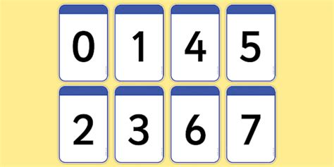 Number Cards 0 20 Number Cards Everyday Math Early Years Maths