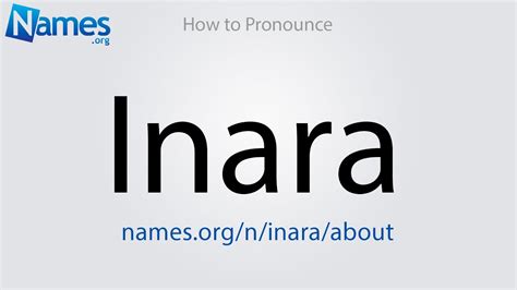 How To Pronounce Inara Youtube