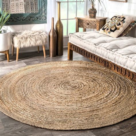 Beachcrest Home Striped Hand Woven Jute Tan Area Rug Ad Affiliate